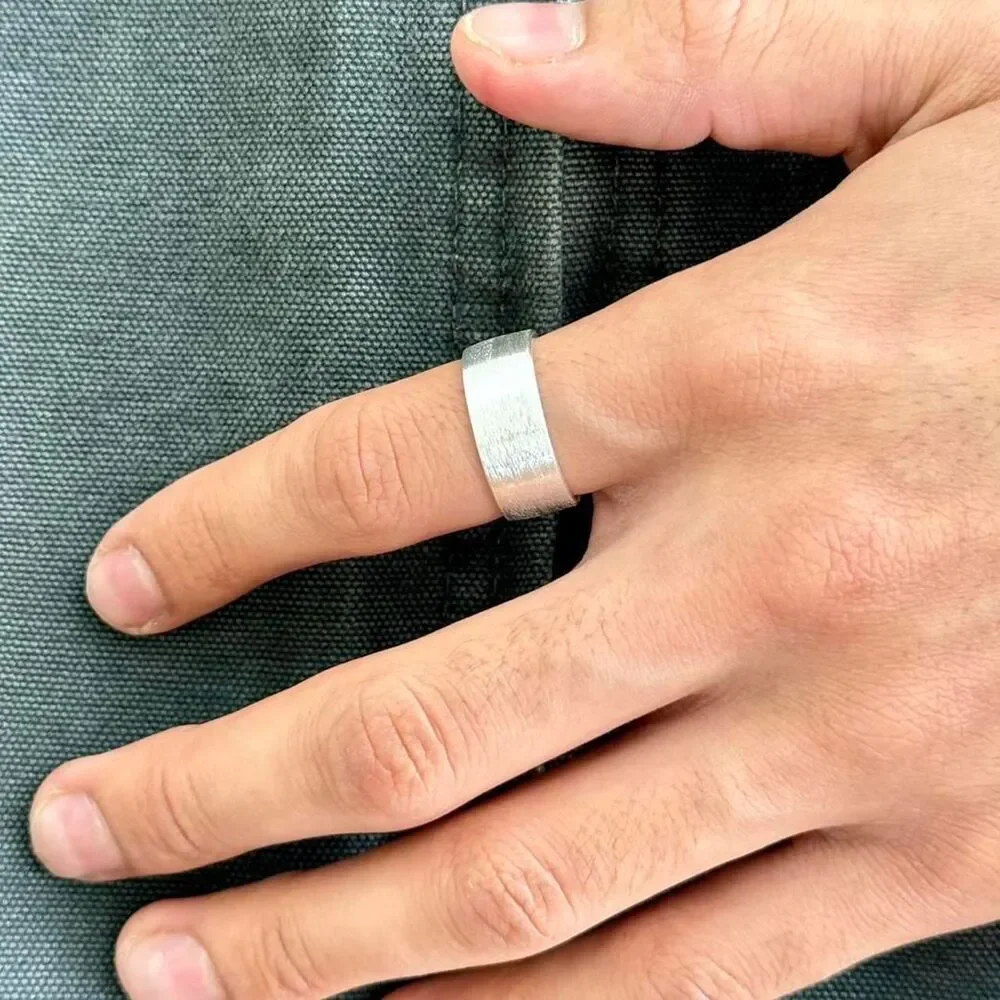 y2k silver classy signet ring